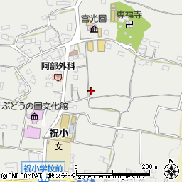 山梨県甲州市勝沼町下岩崎1089周辺の地図