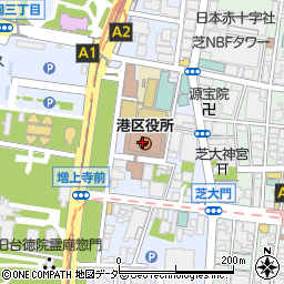 ローソンＳ港区役所庁舎店周辺の地図