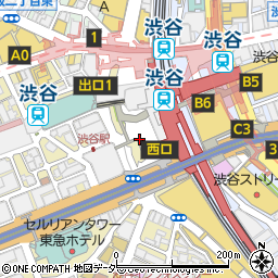 渋谷駅西口周辺の地図