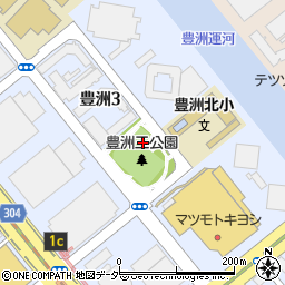東京都江東区豊洲3丁目周辺の地図