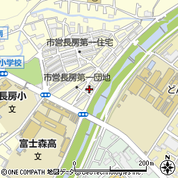 八王子市営長房第１団地周辺の地図