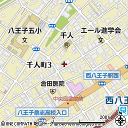 東京都八王子市千人町周辺の地図
