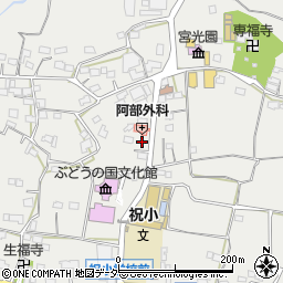 山梨県甲州市勝沼町下岩崎1060周辺の地図