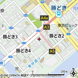 東京都中央区勝どき4丁目1周辺の地図