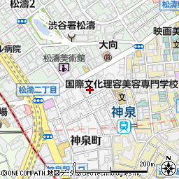 東京都渋谷区神泉町1-12周辺の地図