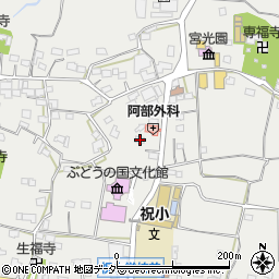 山梨県甲州市勝沼町下岩崎1053周辺の地図