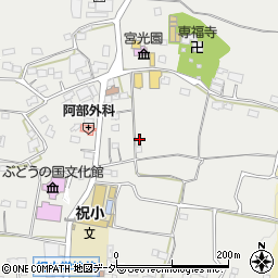 山梨県甲州市勝沼町下岩崎1090周辺の地図