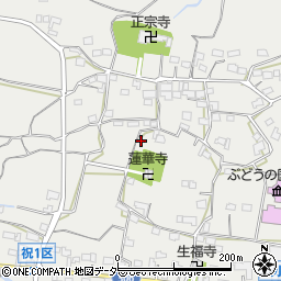 山梨県甲州市勝沼町下岩崎1881周辺の地図