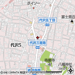 世田谷代沢郵便局 ＡＴＭ周辺の地図