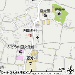 山梨県甲州市勝沼町下岩崎1083周辺の地図