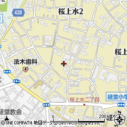 東京都世田谷区桜上水2丁目13周辺の地図
