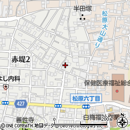 東京都世田谷区赤堤2丁目32-9周辺の地図