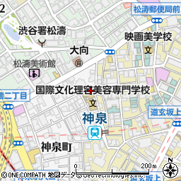 東京都渋谷区神泉町1-6周辺の地図