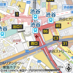 渋谷駅周辺の地図