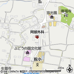 山梨県甲州市勝沼町下岩崎1052周辺の地図