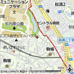 東京都目黒区駒場3丁目7周辺の地図