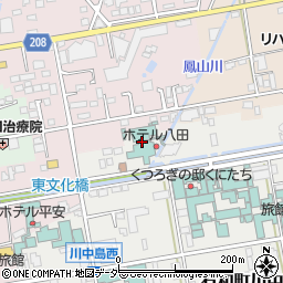 山梨県石和温泉郷　ホテル八田周辺の地図