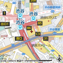 アップル＆ローゼス・渋谷スクランブルスクエア店周辺の地図
