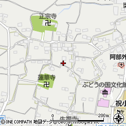 山梨県甲州市勝沼町下岩崎1817周辺の地図