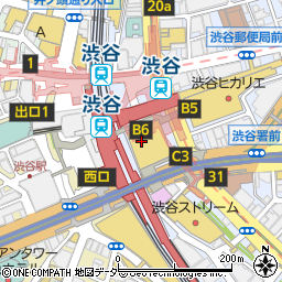 月島もんじゃ もへじ 渋谷スクランブルスクエア周辺の地図