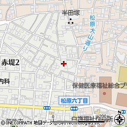 東京都世田谷区赤堤2丁目32周辺の地図