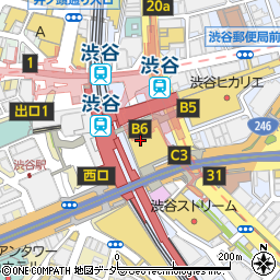 金粂 渋谷スクランブルスクエア周辺の地図