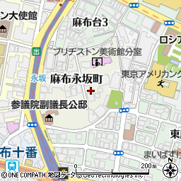 東京都港区麻布永坂町周辺の地図