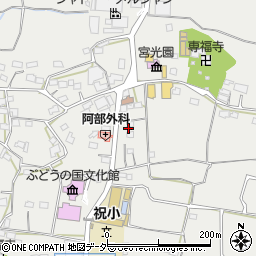 山梨県甲州市勝沼町下岩崎1085周辺の地図