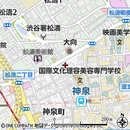 東京都渋谷区神泉町1周辺の地図