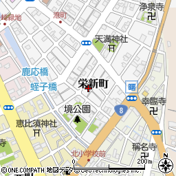 福井県敦賀市栄新町周辺の地図