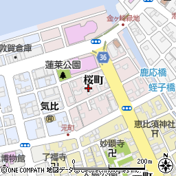 福井県敦賀市桜町6周辺の地図
