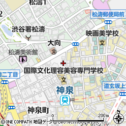 東京都渋谷区神泉町1-4周辺の地図