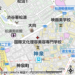 東京都渋谷区神泉町1-4周辺の地図