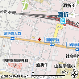 ガスト甲府酒折店周辺の地図