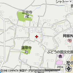 山梨県甲州市勝沼町下岩崎1825周辺の地図