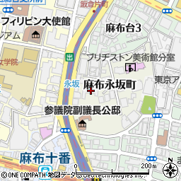 東京都港区麻布永坂町1-72周辺の地図