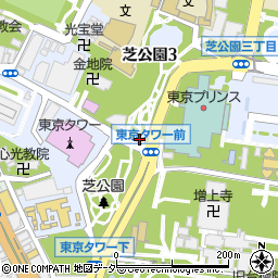 愛宕警察署東京タワー前交番周辺の地図