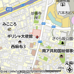 東京都港区西麻布3丁目2-20周辺の地図