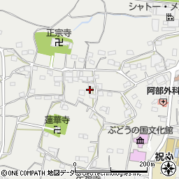 山梨県甲州市勝沼町下岩崎1824周辺の地図