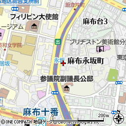 東京都港区麻布永坂町13周辺の地図