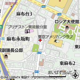東京都港区麻布狸穴町61周辺の地図
