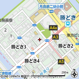 キャンドゥ勝どき駅前店周辺の地図