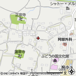 山梨県甲州市勝沼町下岩崎1829周辺の地図