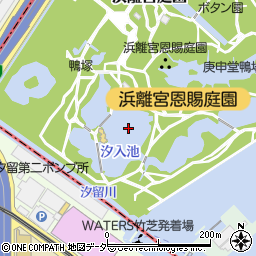 汐入池周辺の地図