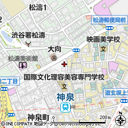 東京都渋谷区神泉町1-2周辺の地図