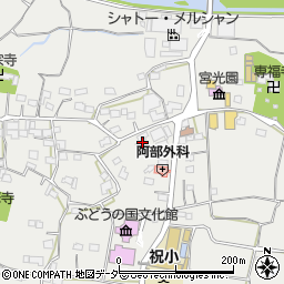 山梨県甲州市勝沼町下岩崎1848周辺の地図