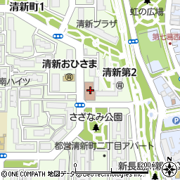 江戸川区清新町コミュニティ図書館周辺の地図