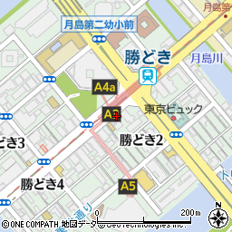 東京都交通局　都営地下鉄・大江戸線勝どき駅周辺の地図