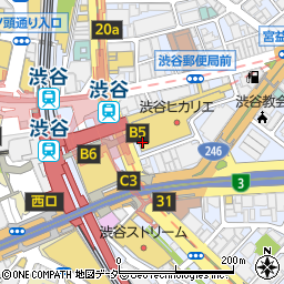 韓国料理スランジェ 渋谷ヒカリエ周辺の地図