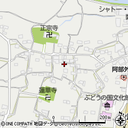 山梨県甲州市勝沼町下岩崎1818周辺の地図